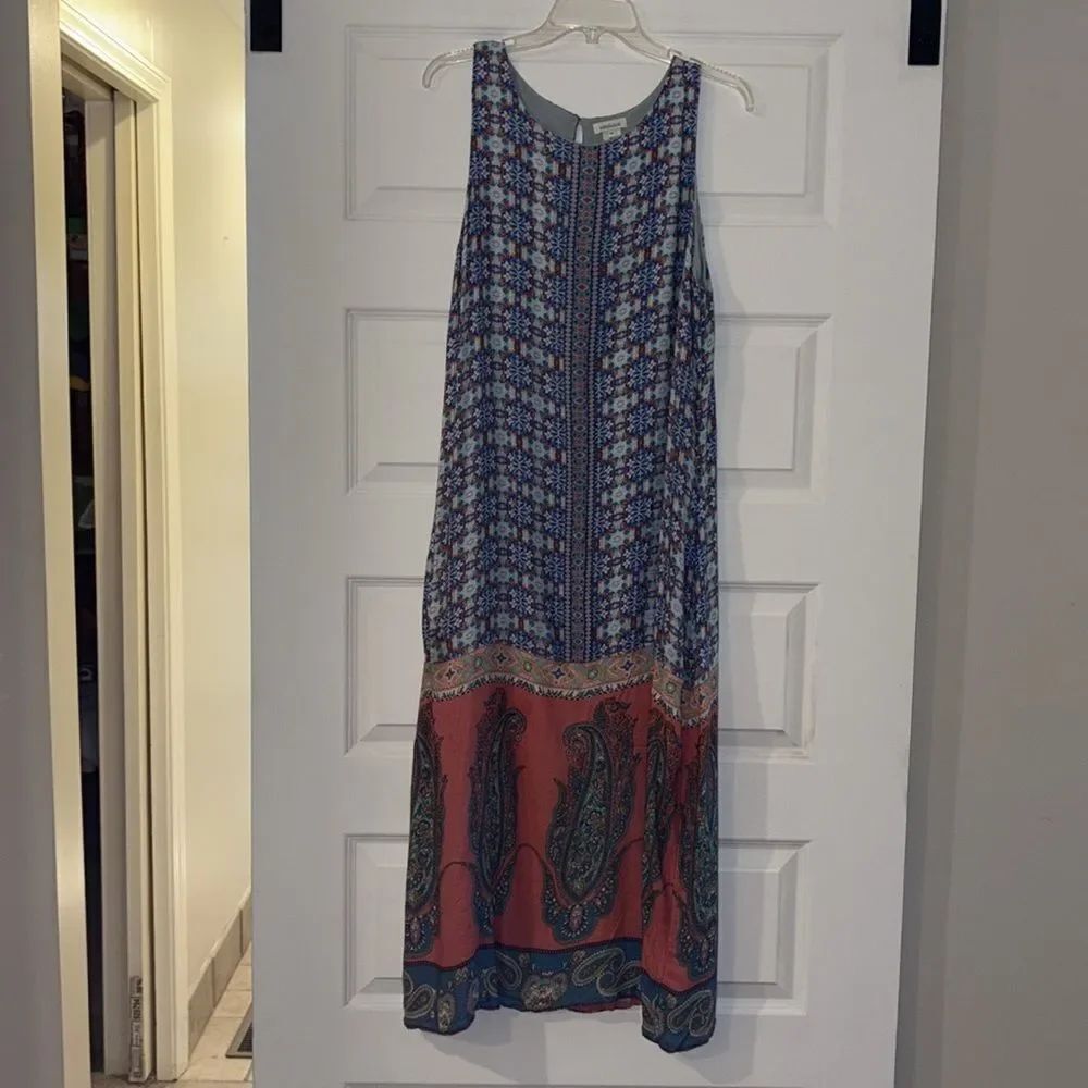 Sundance Fiore Tile Paisley Print Sleeveless Maxi Dress